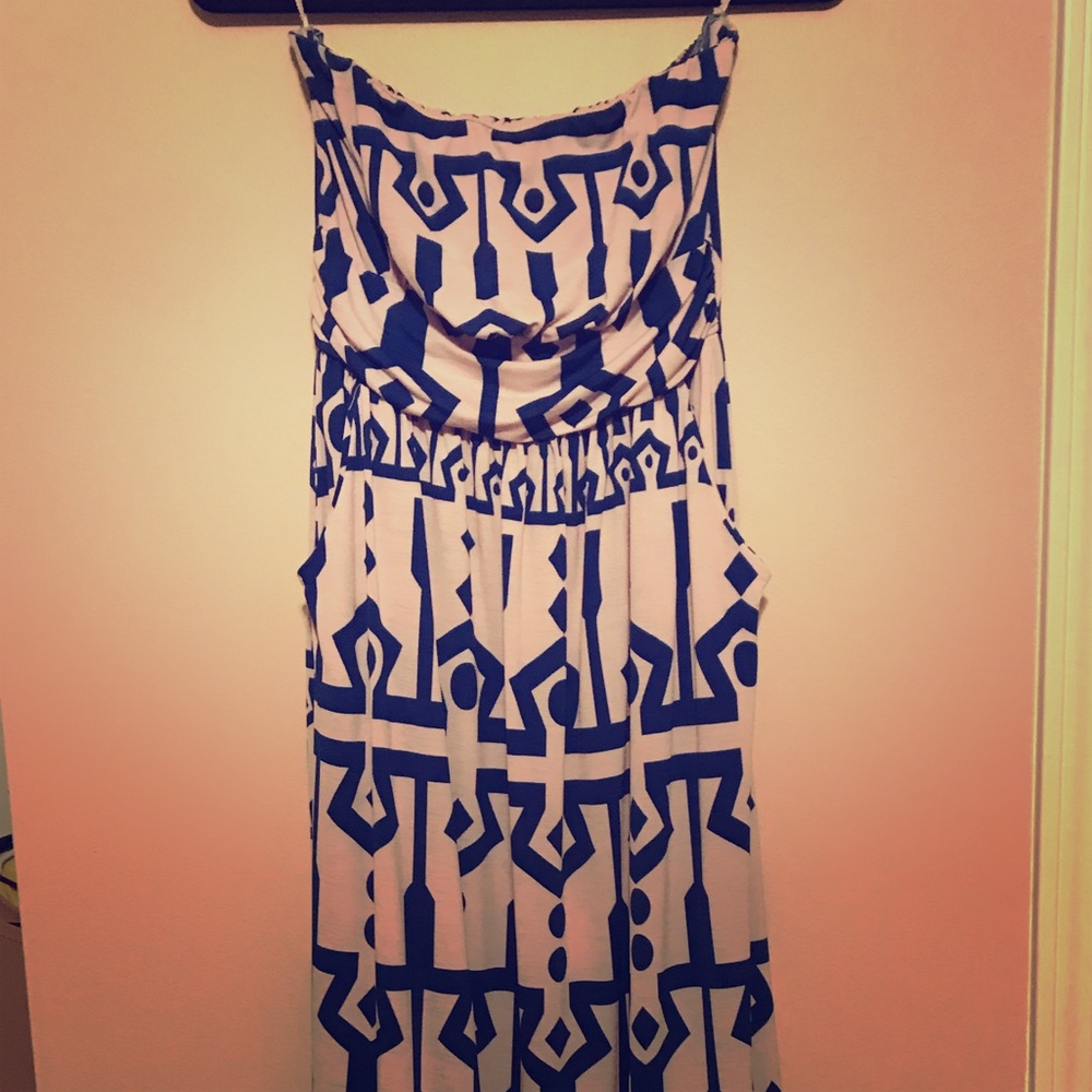 Strapless maxi dress